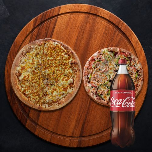 2 Pizzas Média + Refrigerante 1,5L